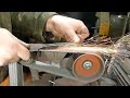 manufacture forging of a knife from a crank of a motorcycle harley davidson