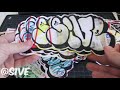 how to make a stamp graffiti throwie on stickers