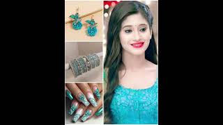 Shivangi Joshi same colour dress with earrings 🥰 bangles 🥰 nailpolish#shorts#ytshorts#trending video