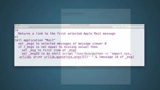 Apple Mail Link via AppleScript