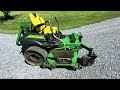 john deere z970r with tweels and zglide suspension mowing tall grass 4k 56