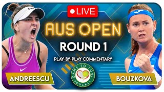 ANDREESCU vs BOUZKOVA | Australian Open 2023 | LIVE Tennis Play-By-Play Stream