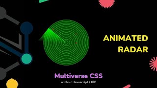 Tutorial : Animated Radar // Multiverse CSS without Javascript, GIF // SUNNY