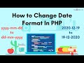 How to Convert  Date format in PHP