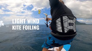 Light wind kite foiling /eng subs/