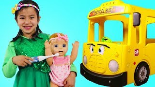 Jannie Pretend Play Morning School Routine w/ Baby Doll Toy – Learn Counting Numbers