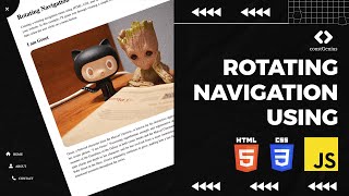 Rotating Navigation using HTML CSS JavaScript | Rotating Nav | HTML CSS JavaScript Project