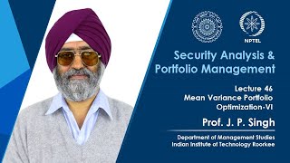 Lecture 46: Mean Variance Portfolio Optimization VI