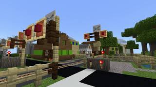 Row 1 7 10 Rr Crossing Using Vanilla Minecraft Redstone