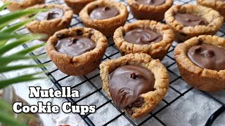 NUTELLA COOKIES CUPS | NUTELLA PODS | RESEPI MUDAH