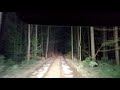 test zakrzywionej listwy led 240w off road w lesie