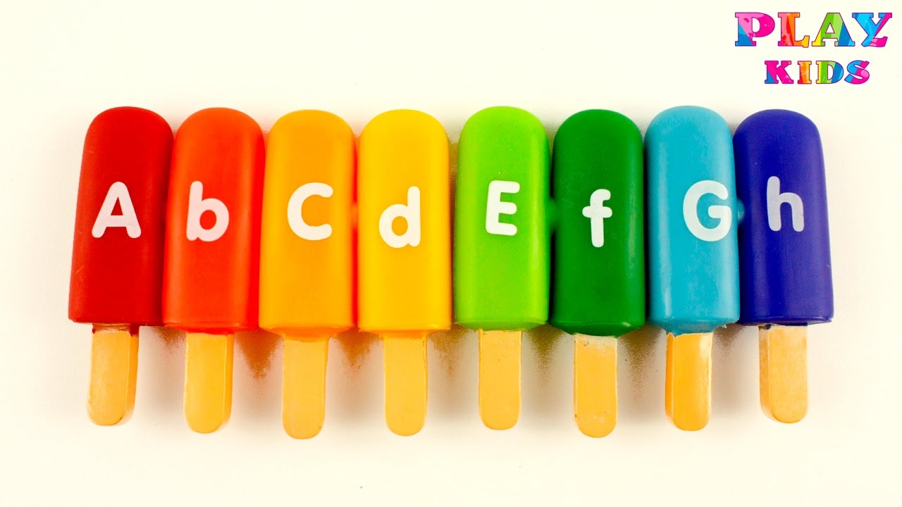 Popsicles Alphabet Learn ABC's With Play Doh Ice Cream ABC Alphabet ...