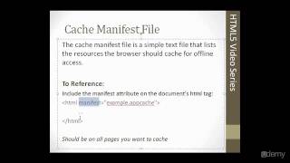 HTML5 Advance features - HTML5 - APPLICATION CACHE