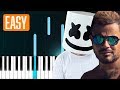 Marshmello Amr Diab - Bayen Habeit In Love 100% EASY PIANO TUTORIAL