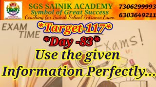 * Target-117** Day-83*Day -83 Use the given Information Perfectly…......