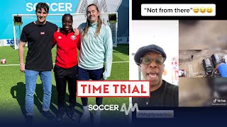 TikTok STAR takes on the Time Trial! | Freda Ayisi | Soccer AM Time Trial ⏰