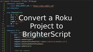 Convert a Roku project to BrighterScript
