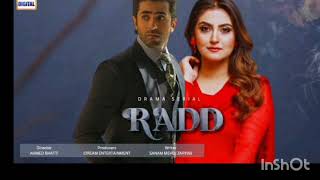 RADD - OST | Asim Azhar | Hiba Bukhari | Shehreyar Munawar | ARY Digital/Basit block #2024 #youtube