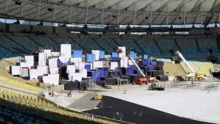 Montagem do Palco de Abertura dos Jogos Olímpicos Rio 2016 - P\u0026G Cenografia