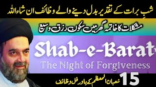 15th Shaban Episode 2025 | amaal e Shaban | shab e baraat kay amaal |Maulana Muhammad Ali Naqvi