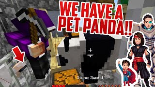 OUR SPECIAL BLOCK GAVE US A PANDA! (Minecraft: One Block Skyblock)