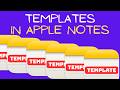 Never Start from Scratch Again: Mastering Templates in Apple Notes