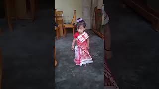 Assamese little baby bihu dance #shortsvides