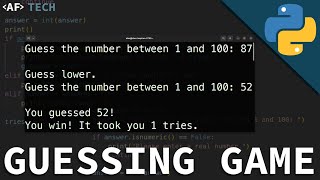 Easy Python Guessing Game for BEGINNERS | Tutorial