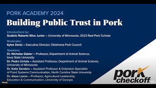 Building Public Trust in Pork