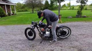 Triumph 650 bobber / chopper rebuilt engine morris magneto