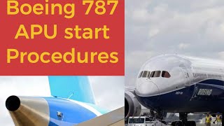 Starting a Boeing 787 Dreamliner Auxiliary Power Unit (APU) with batteries