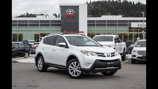 White Used 2015 Toyota RAV4 Limited Walkaround - Kelowna Toyota