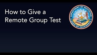 How to Give a Remote Group Test