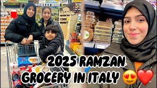 OUR FIRST RAMZAN GROCERY 🇮🇹❤️🤲🏻 || Itne sari baraf 🥶 || rabbyaadeel