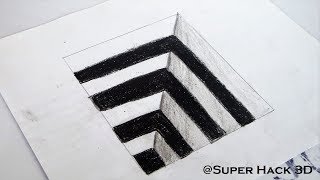 Super easy way  to draw 3D hole for kids| 3D Trick Art on paper | Hole drawing in 3D