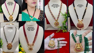 crystal chains | Rani harams | one gram gold jewellery with price | beads jewellery | lush queens