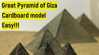 Cardboard pyramid model | Great Pyramid of Giza | Egyptian pyramid diorama | How to make a pyramid?