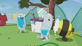 The washing machine | HYDRO and FLUID | Funny Cartoons for Children