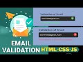 How To Create Email Validation in HTML CSS JavaScript | Website Email Validation | Jon Brayden Codes