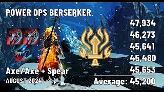 [OUTDATED] Power DPS Berserker - Axe/Axe + Spear - August 2024 - [45,653 DPS]