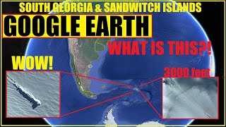 WOW! HIDDEN Google Earth 'Mysterious Object' WHAT Hit This MOUNTAIN? South GEORGIA  SANDWICH Islands