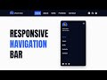 Responsive NAVIGATION MENU BAR Using HTML CSS JAVASCRIPT | Mobile First