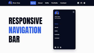 Responsive NAVIGATION MENU BAR Using HTML CSS JAVASCRIPT | Mobile First