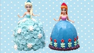 Elsa and Anna Mini Frozen Cakes - How To Make by CakesStepbyStep