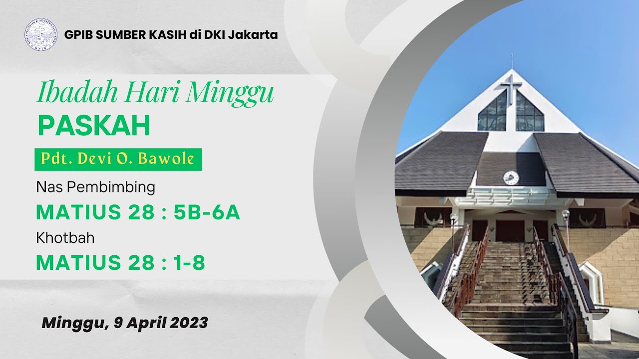 Ibadah Hari Raya I Jumat Agung | Jumat, 7 April 2023 | GPIB Sumber ...