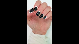 NO TOOLS / Easy black white nail art tutoria