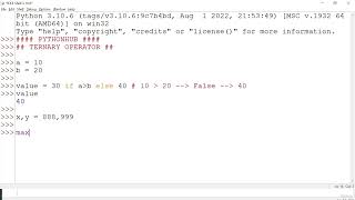 L22 Ternary Operators