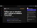 Python venv or virtualenv won't activate on windows Powershell | @CodeWithShriekDj