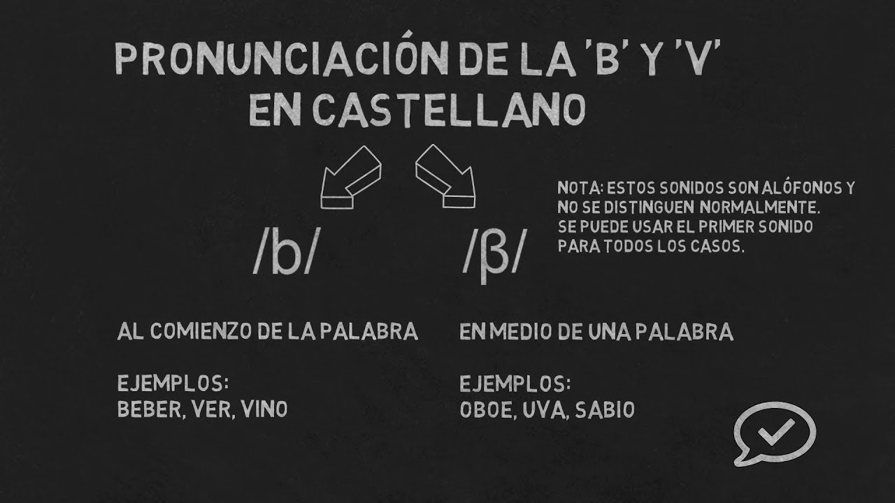 La Pronunciación De La B Y V En Castellano - YouTube