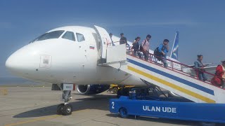 Yakutia airline ssj-100  Ulan-Ude airport(UUD) landing